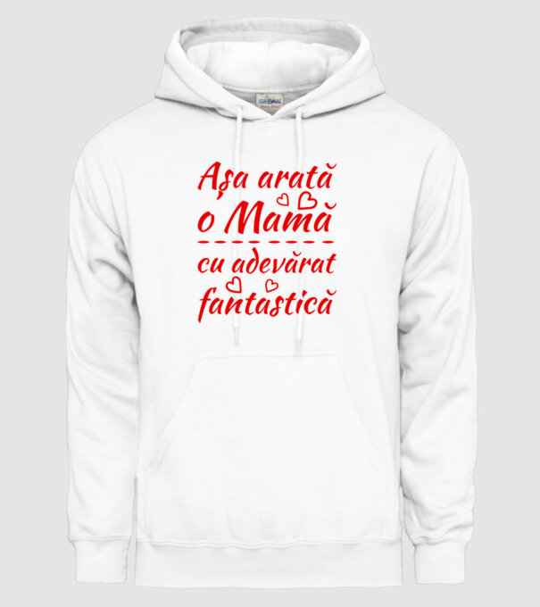 Așa arată o Mamă cu adevărat fantastică model alb pe tricou