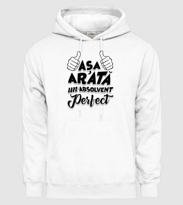 Așa arată un absolvent perfect model alb pe tricou
