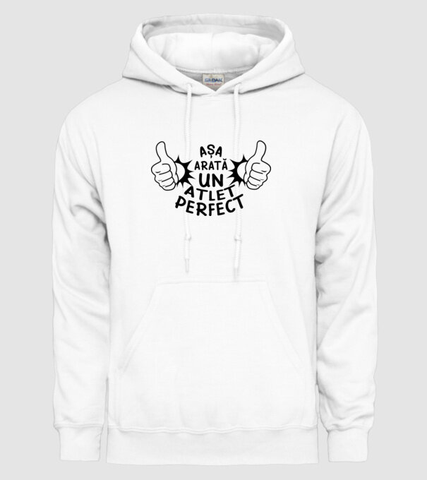Așa arată un ATLET perfect model alb pe tricou