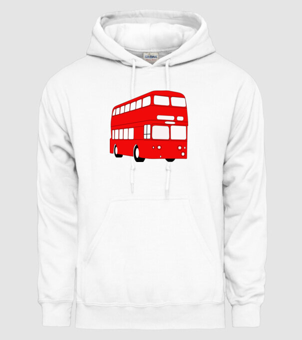 Autobuze model alb pe tricou
