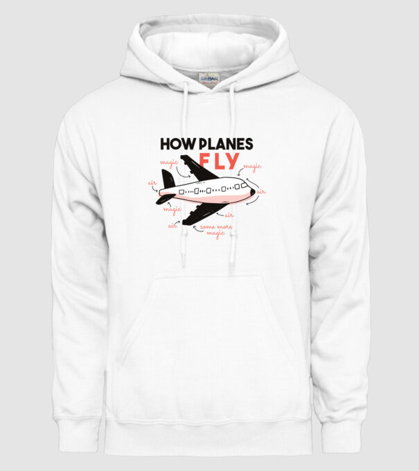 Avioane model alb pe tricou