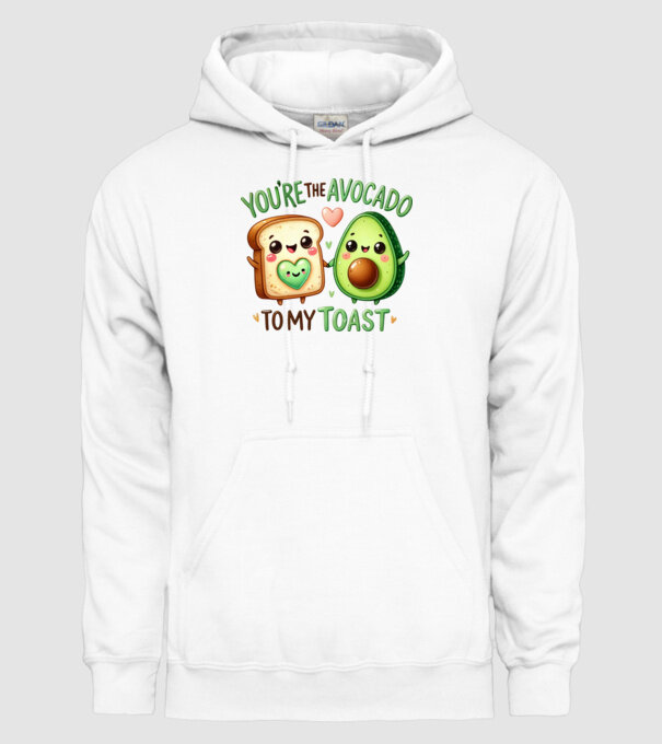 Avocado to my Toast model alb pe tricou