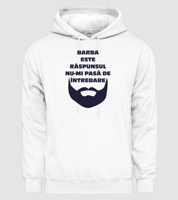 barba este răspunsul, nu-mi pasă de întrebare model alb pe tricou