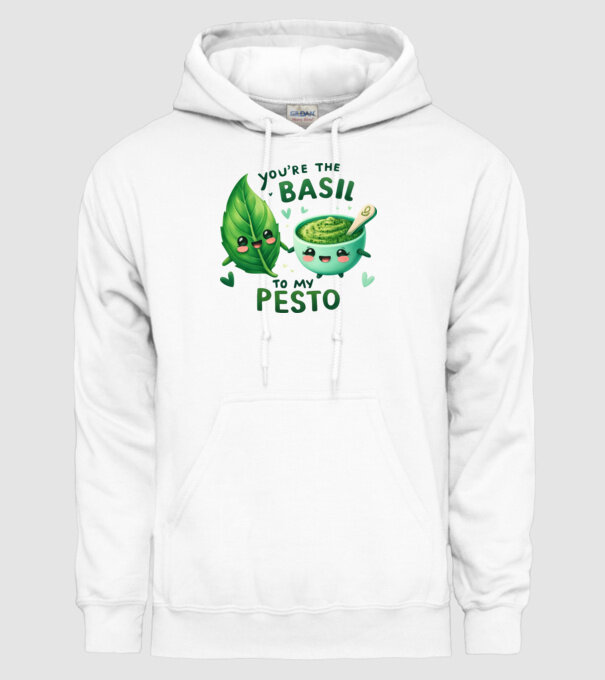 Basil to my Pesto model alb pe tricou
