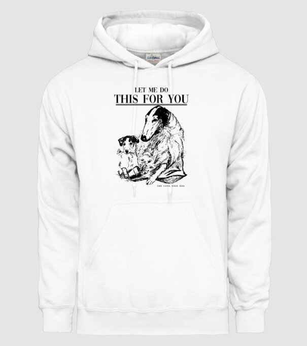 BORZOI Elagant model alb pe tricou