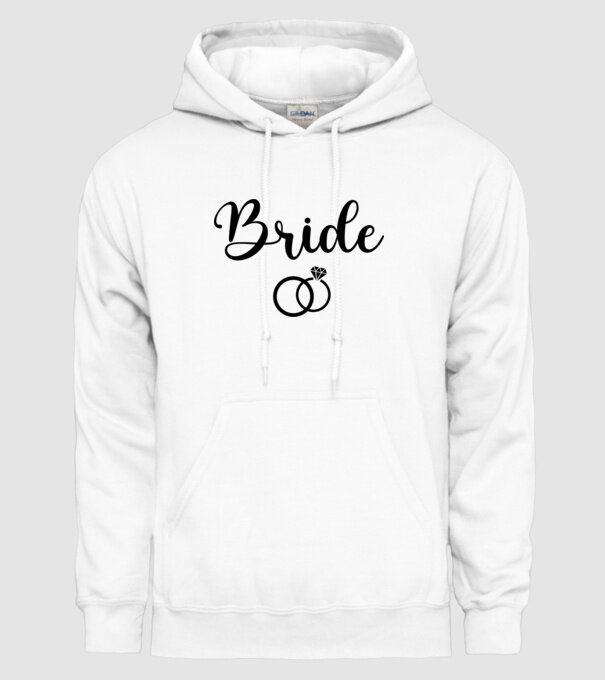 Bride model alb pe tricou
