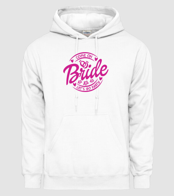 Bride Barbie lets go party model alb pe tricou