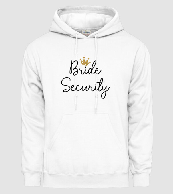 Bride Security model alb pe tricou