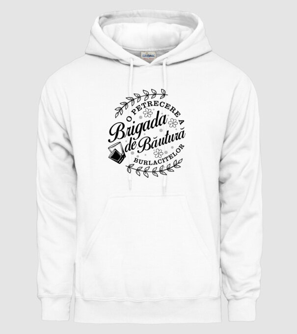 Brigada de băutură model alb pe tricou