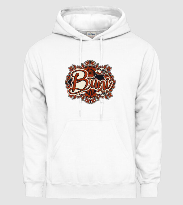 Buni model alb pe tricou