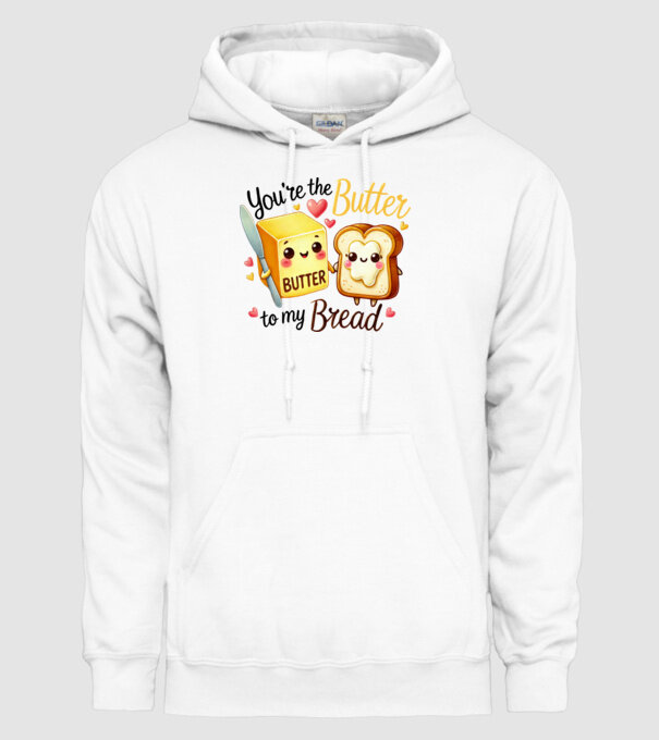 Butter to my Bread model alb pe tricou