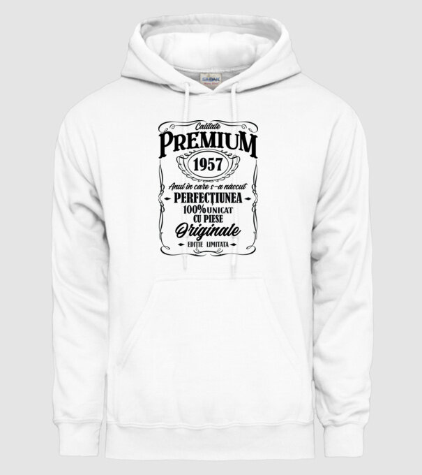calitate premium -1957 - anul în care s-a născut - perfecțiunea - 100% unicat, cu piese originale, ediție limitată model alb pe tricou