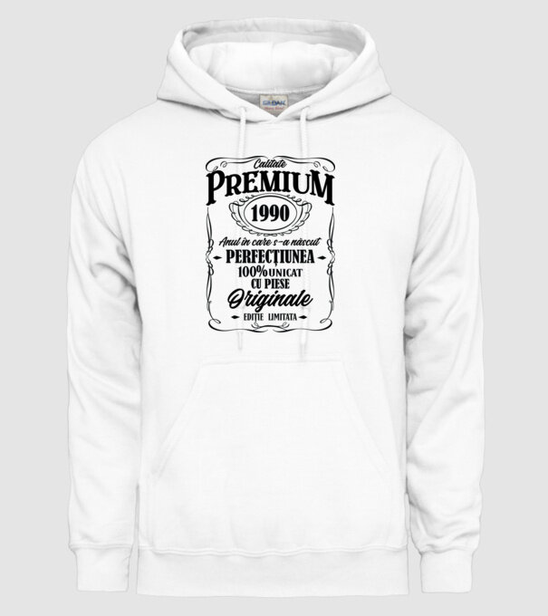calitate premium -1990 - anul în care s-a născut - perfecțiunea - 100% unicat, cu piese originale, ediție limitată model alb pe tricou