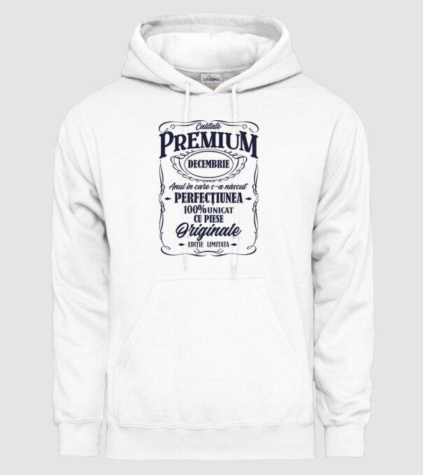 calitate premium -decembrie- anul în care s-a născut - perfecțiunea - 100% unicat, cu piese originale, ediție limitată model alb pe tricou