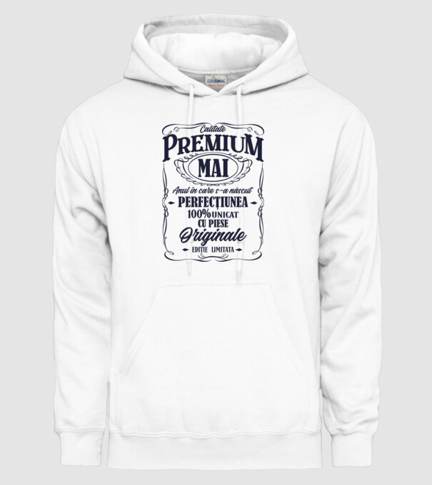 calitate premium -mai- anul în care s-a născut - perfecțiunea - 100% unicat, cu piese originale, ediție limitată model alb pe tricou