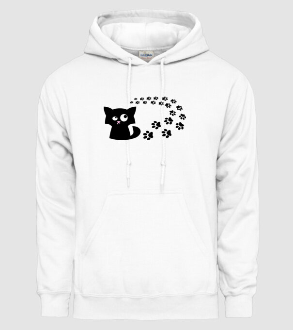 Cat model alb pe tricou