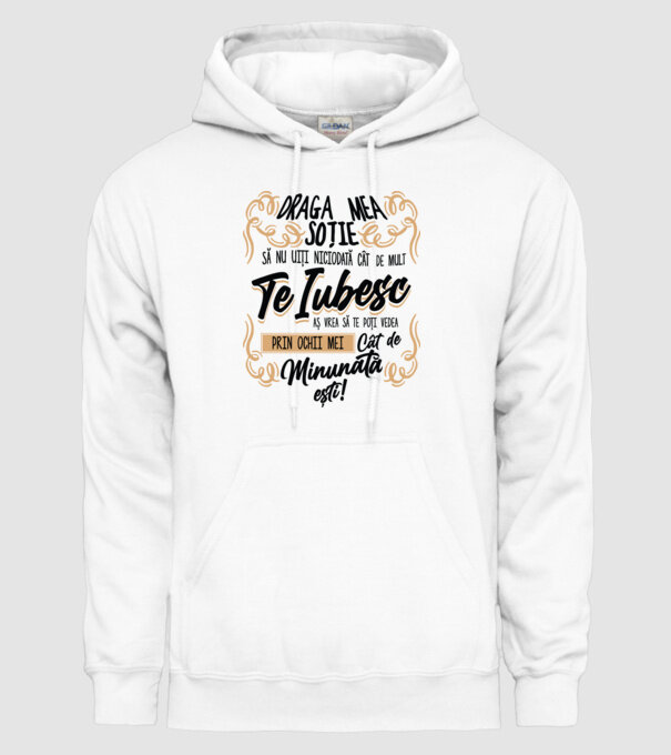 Cât de minunată ești model alb pe tricou