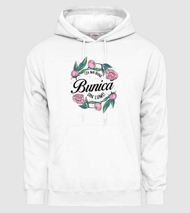 Cea mai bună bunică din lume! model alb pe tricou