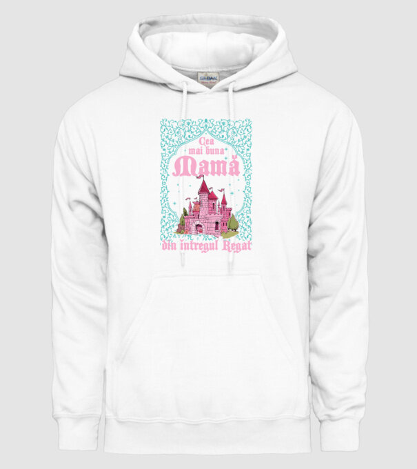 Cea mai bună mamă din întregul regat model alb pe tricou
