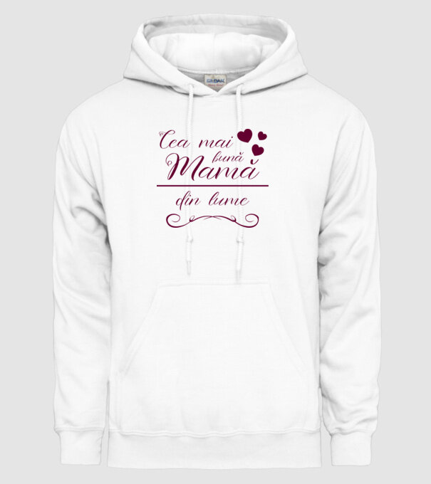 Cea mai bună mamă din lume model alb pe tricou