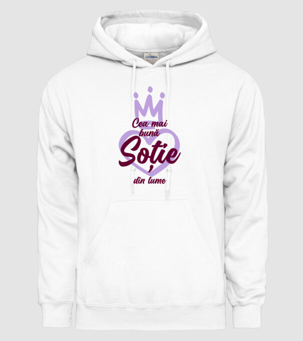 Cea mai bună soție din lume model alb pe tricou