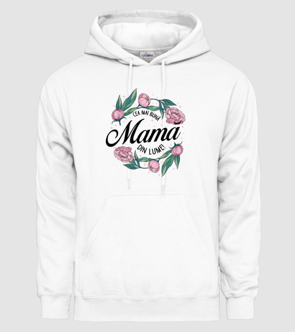 Cea mai bună mamă din lume model alb pe tricou