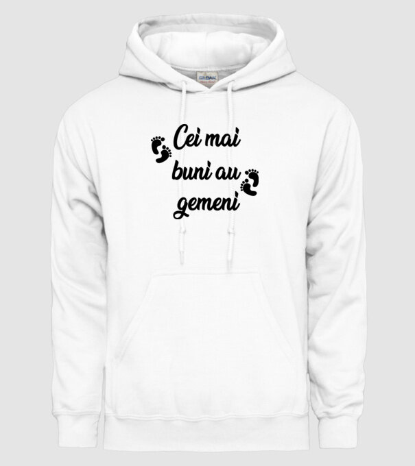 Cei mai buni au gemeni model alb pe tricou