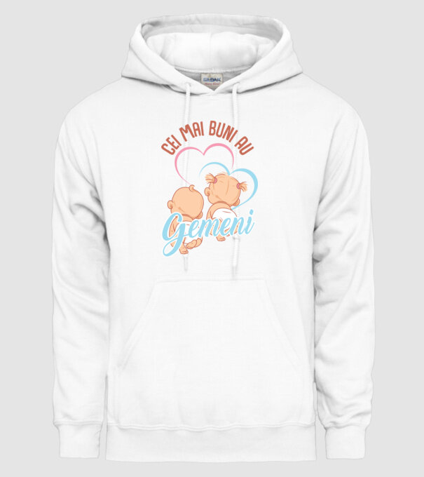 Cei mai buni au gemeni model alb pe tricou