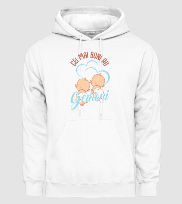Cei mai buni au gemeni model alb pe tricou