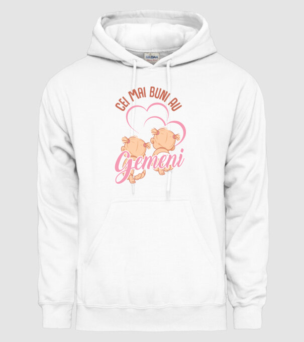 Cei mai buni au gemeni model alb pe tricou