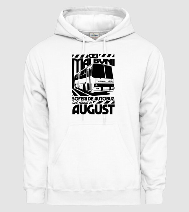 Cei mai buni șoferi de autobuz sunt născuți în August model alb pe tricou