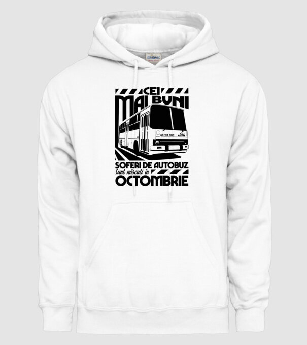 Cei mai buni șoferi de autobuz sunt născuți Octombrie model alb pe tricou