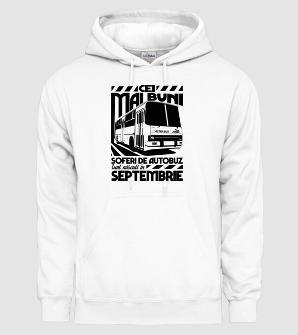 Cei mai buni șoferi de autobuz sunt născuți Septembrie model alb pe tricou