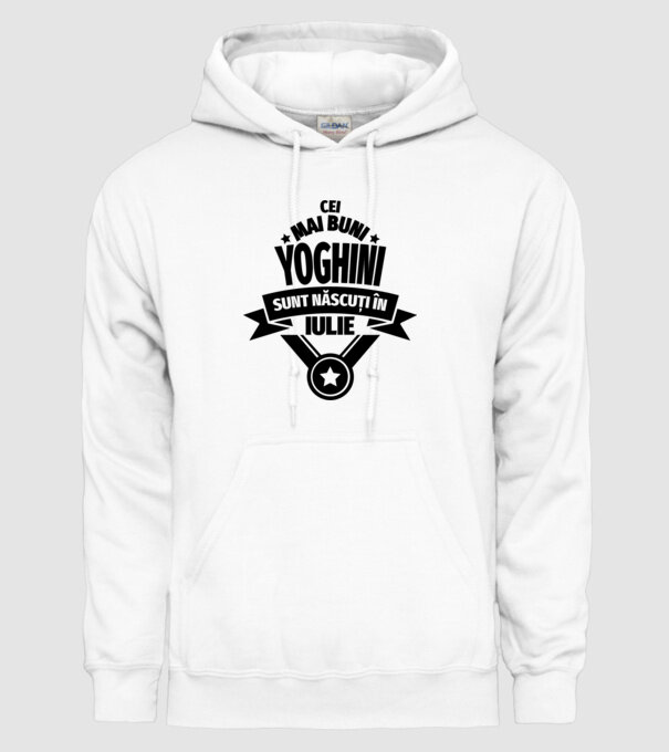 Cei mai buni yoghini sunt născuți în iulie model alb pe tricou