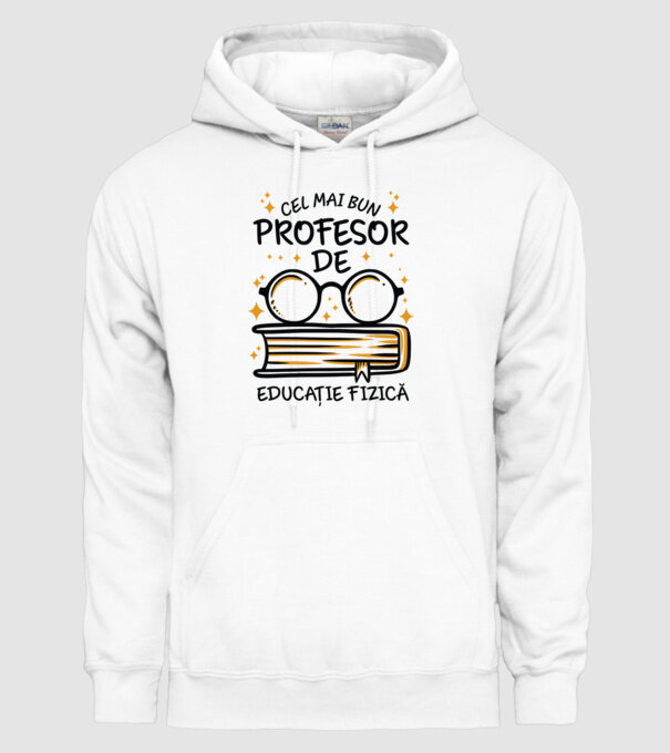 Cel mai profesor educație fizică model alb pe tricou