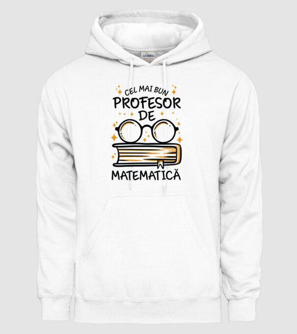 Cel mai profesor matematică model alb pe tricou