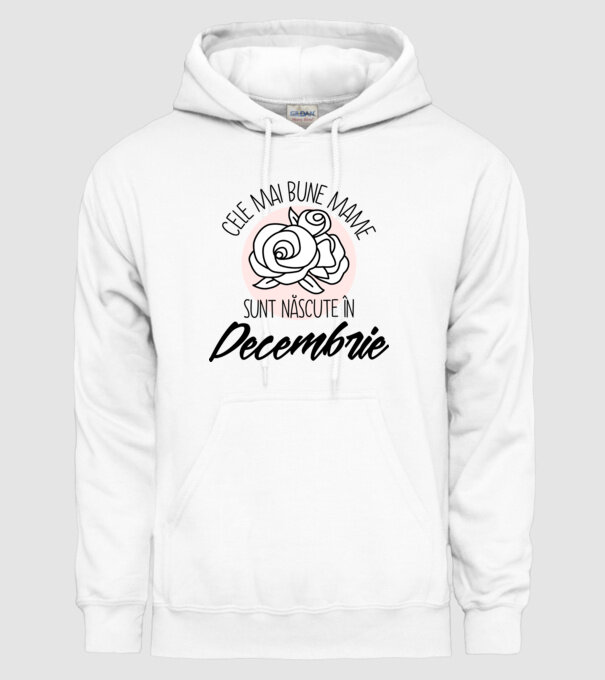 Cele mai bune mame sunt născute în Decembrie model alb pe tricou