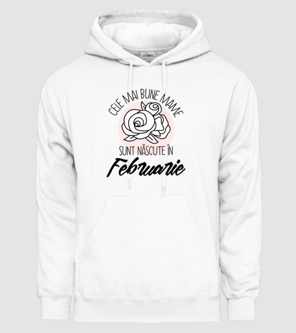 Cele mai bune mame sunt născute în Februarie model alb pe tricou