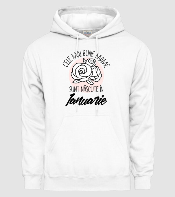 Cele mai bune mame sunt născute în Ianuarie model alb pe tricou
