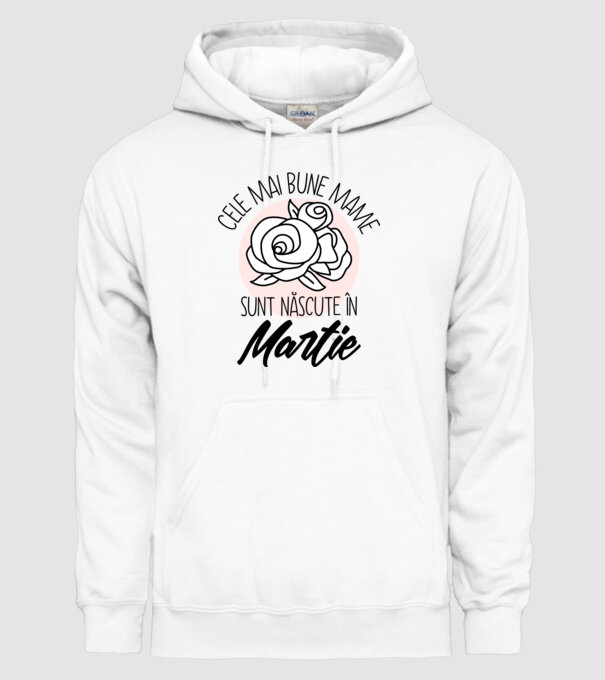 Cele mai bune mame sunt născute în Martie model alb pe tricou