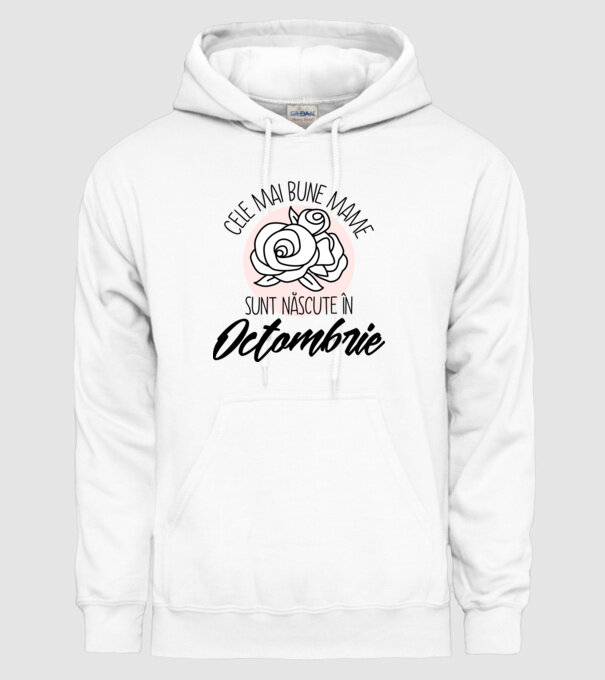 Cele mai bune mame sunt născute Octombrie model alb pe tricou