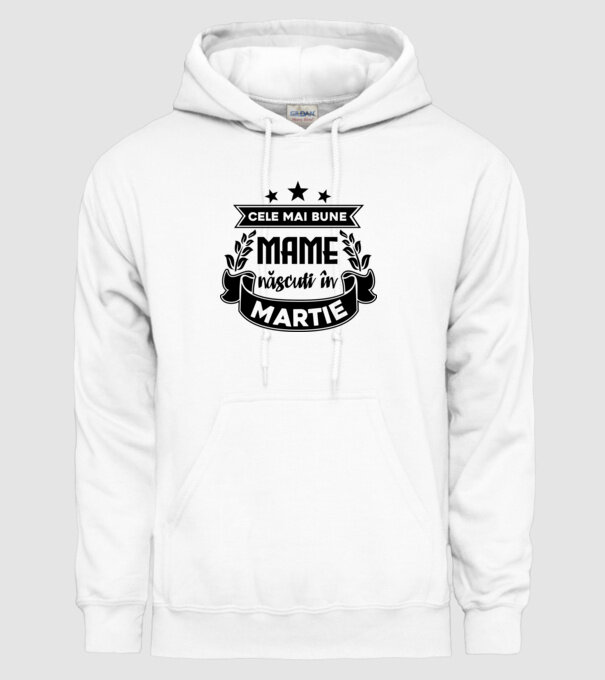 Cele mai bune mame sunt născuți în Martie model alb pe tricou