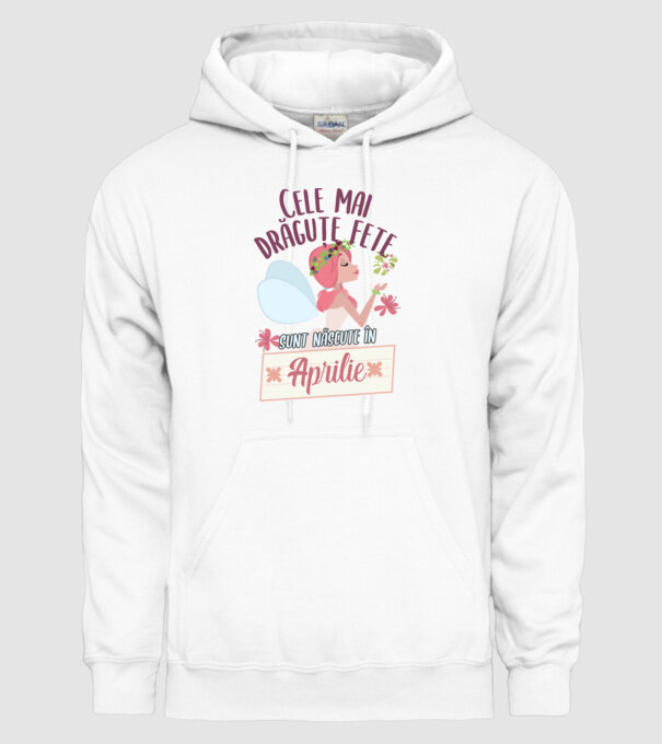 Cele mai drăguțe fete sunt născute în aprilie. model alb pe tricou