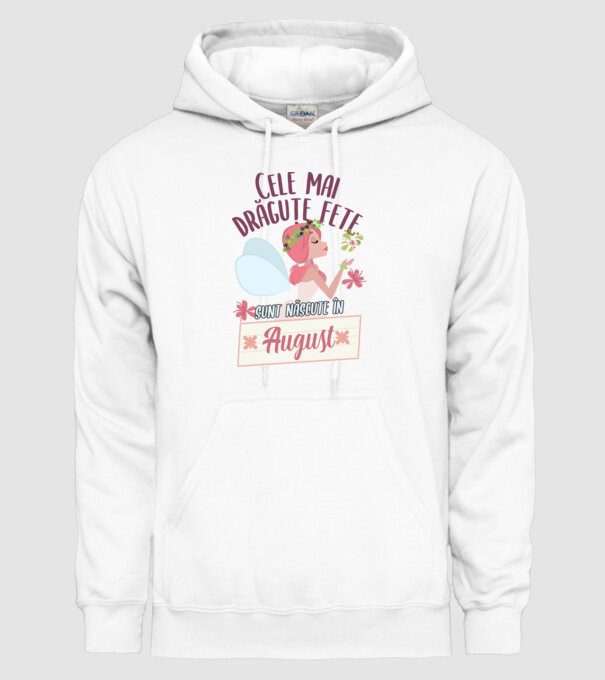 Cele mai drăguțe fete sunt născute în august. model alb pe tricou