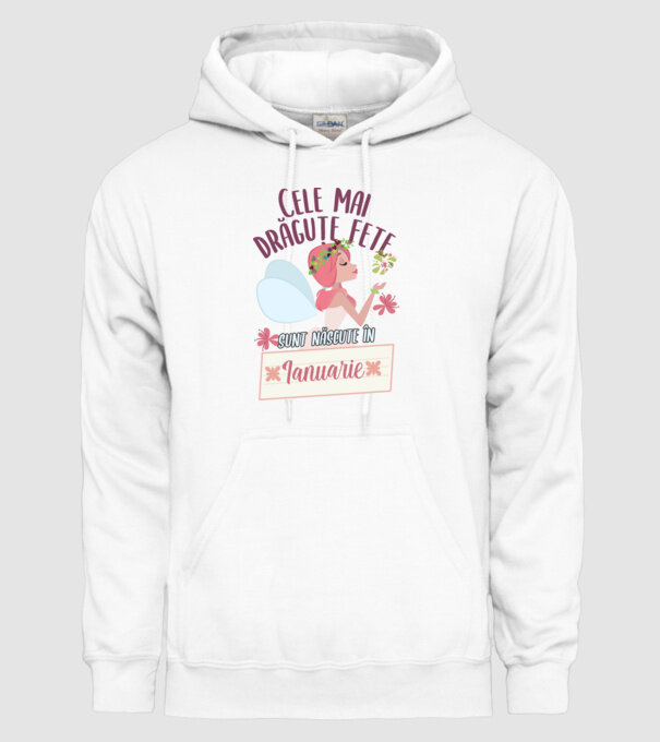 Cele mai drăguțe fete sunt născute în ianuarie. model alb pe tricou