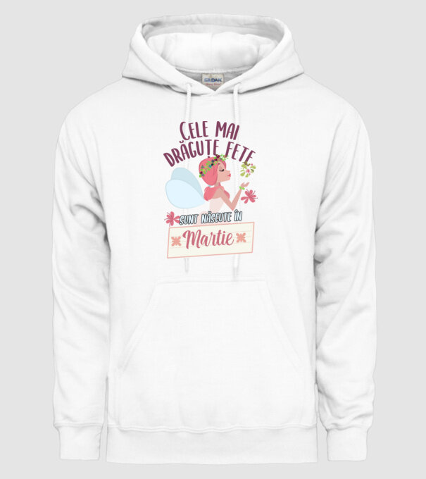 Cele mai drăguțe fete sunt născute în martie. model alb pe tricou