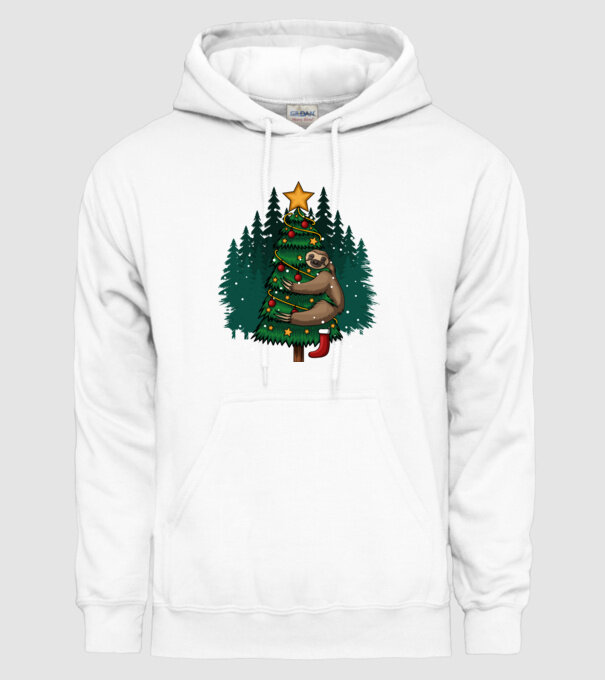 Christmas model alb pe tricou