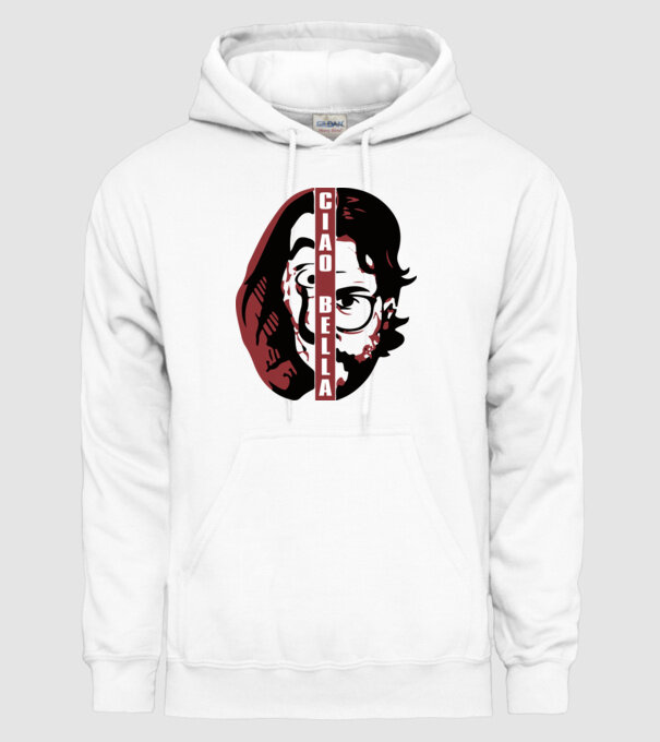 ciao bella professor model alb pe tricou