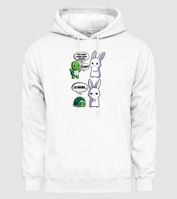 cine ajunge primul acasă câștigă! - start! - la naiba... model alb pe tricou