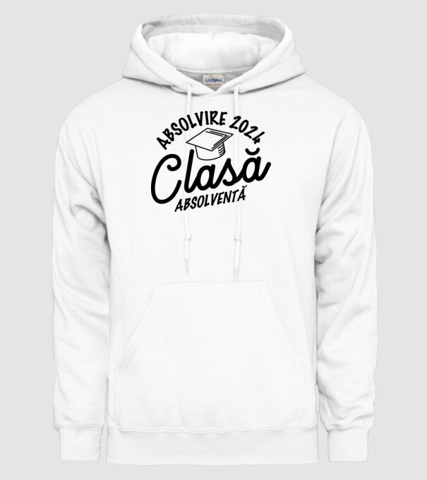 Clasă absolventă model alb pe tricou
